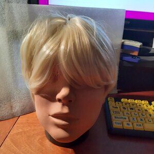 NEW!  12" inch Short Straight Wigs for Women White Blonde
